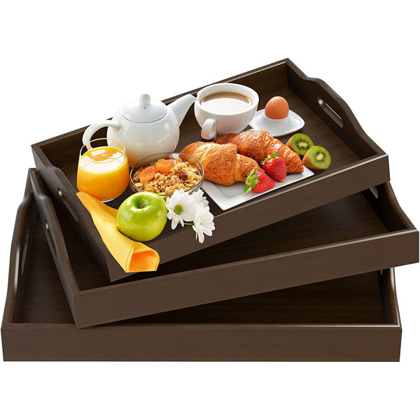 Red Barrel Studio® Bamboo Tray Set of 3 & Reviews Wayfair